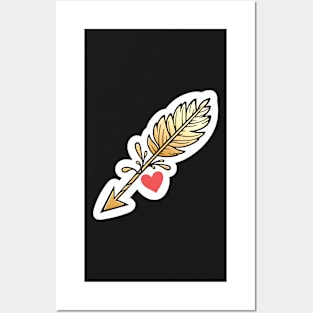 Valentine's Day Stickers - Cupid's Arrow Posters and Art